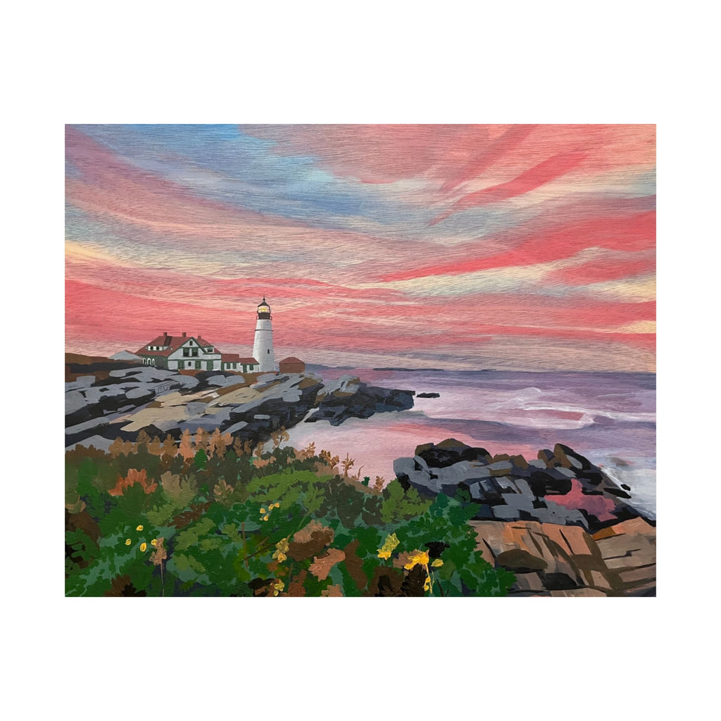 Portland Head Light | Lighthouse Sunset | Seaside Landscape Wall Art