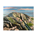 Mount Katahdin Expressionist Painting Art Print | Bold Colorful Maine Landscape
